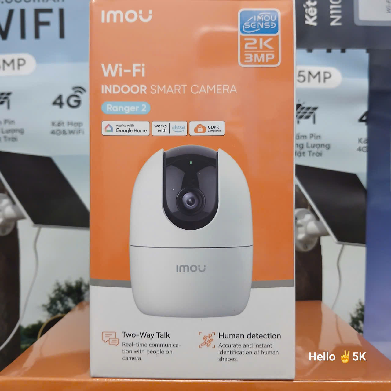 IMOU A32 2K 3MP - Tem 2026 | Ban đêm trắng đen | Wifi 2 tần số 2.4 | Có cổng LAN | Nén H.265 | Nhận thẻ 256GB