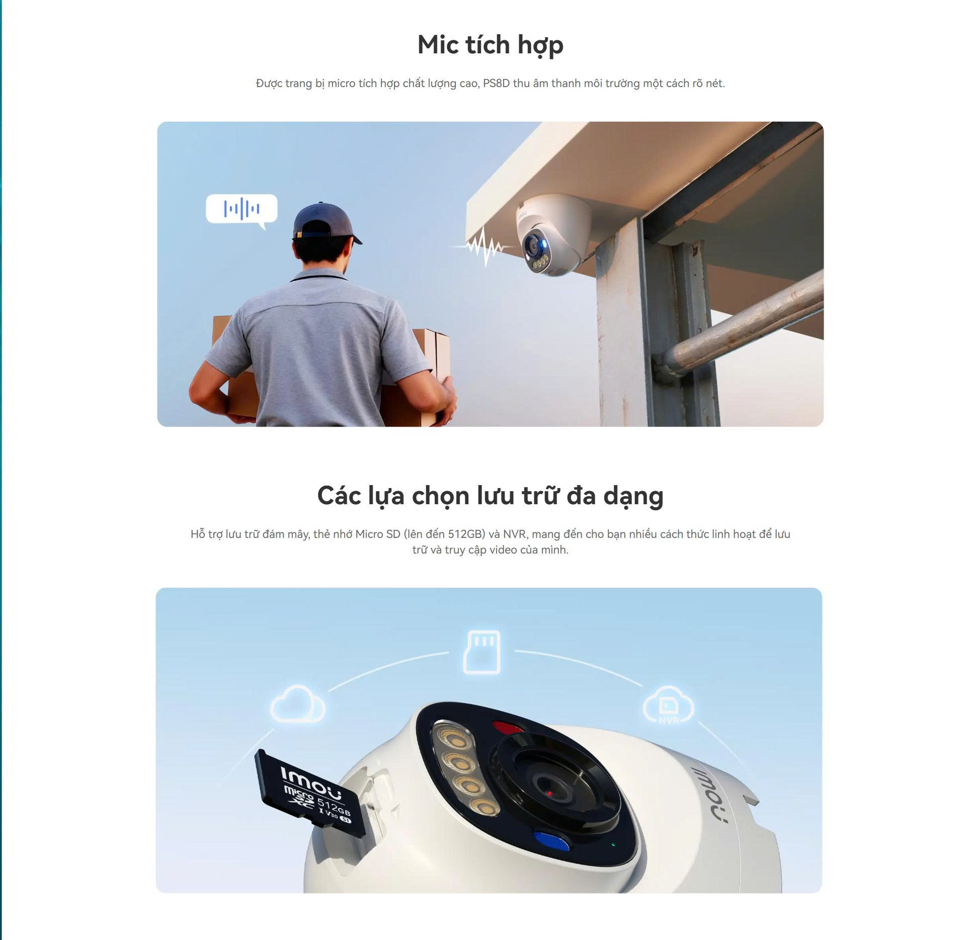 POE or LAN Outdoor IMOU PS8D 3MP / PS8D 5MP - Camera IP dạng DOME, IP67, Có mic, Có màu, Led xanh đỏ, tích hợp AI nhận diện người & xe