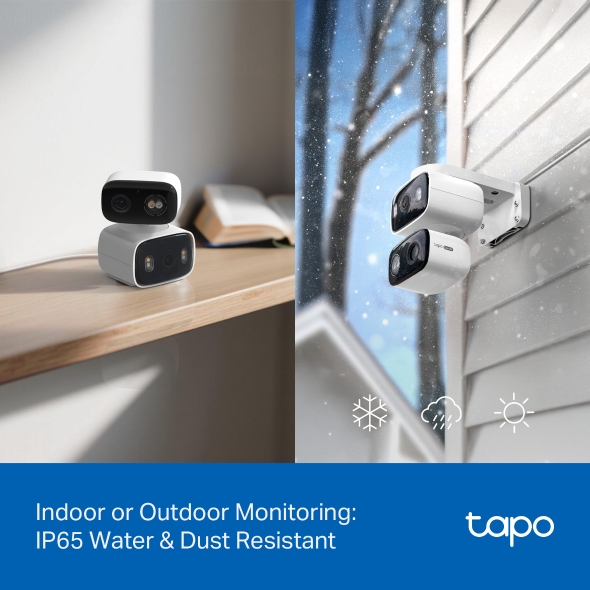 Camera IP Wifi TP-Link TAPO C246D dual lens 2K 3MP - Camera Ngoài Trời Quay Quét 360 không góc chết, dành cho khách cần "Nhìn xa trông rộng - An tâm tuyệt đối"