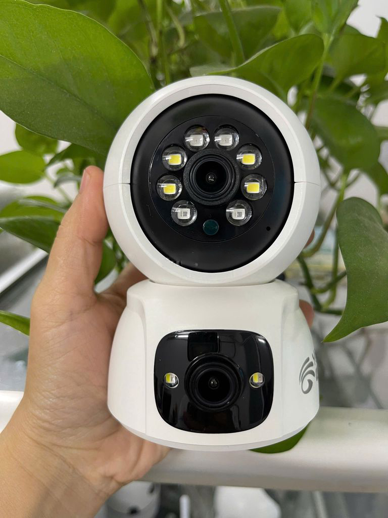 (Mới) Camera Wifi Yoosee QS416 với 2 Mắt Trong Nhà Góc Rộng, Xoay 360 Độ Có Màu Ban Đêm - Hỗ Trợ Đàm Thoại 2 Chiều - Mắt cố định vẫn có LED trợ sáng (Cải tiến từ QS415 cũ không có)