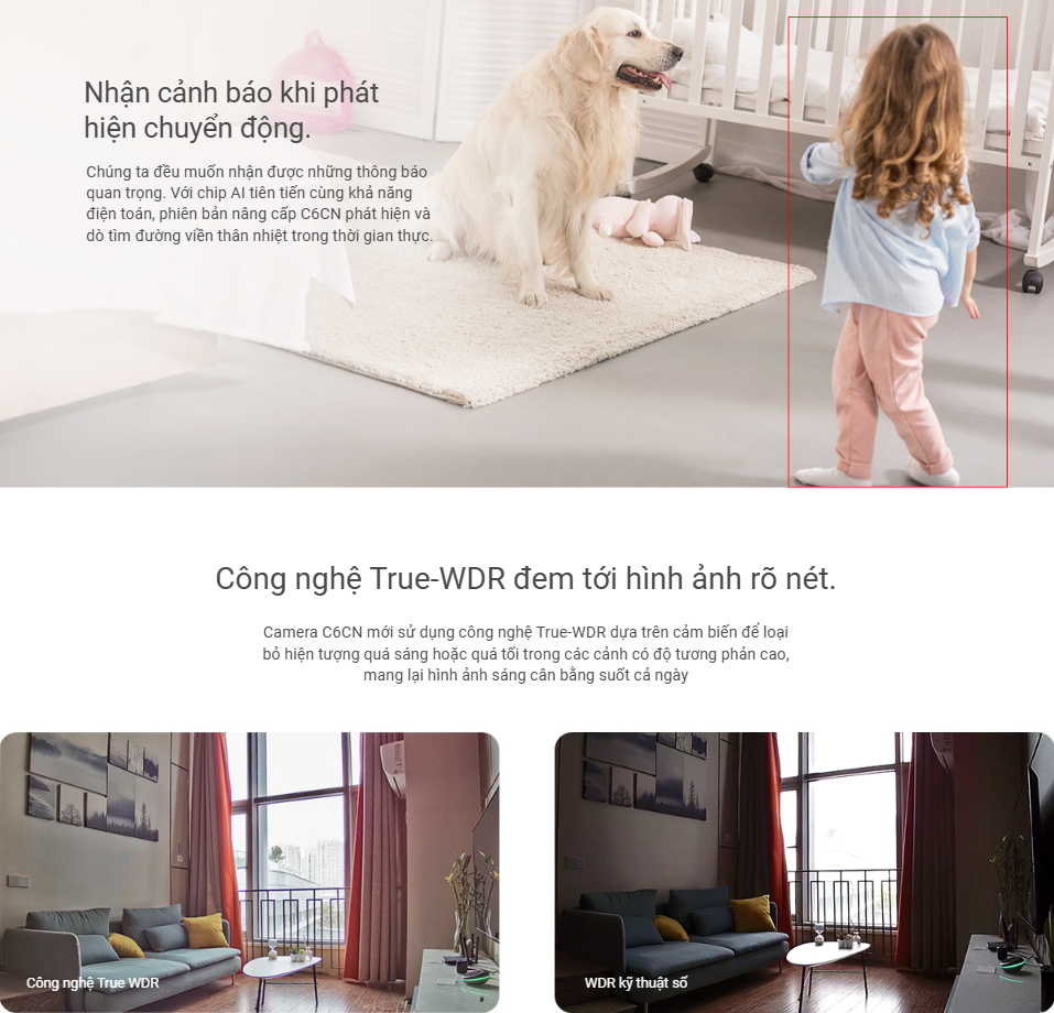 True WDR - EZVIZ C6Cn Pro 2K+ Camera Wi-Fi  có Công nghệ CHỐNG NGƯỢC SÁNG THỰC | ĐPG 2560×1440 @ 25fps