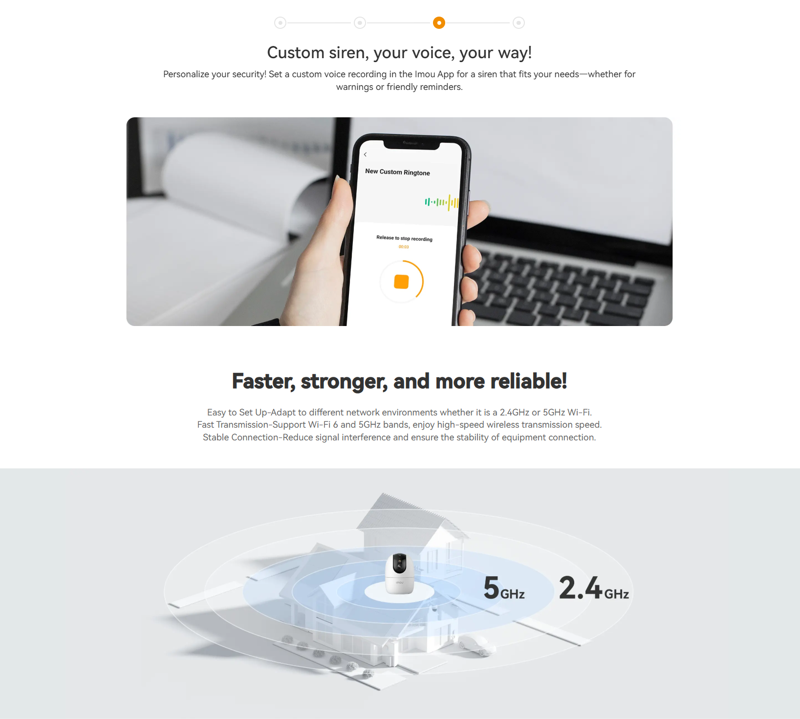 IMOU A32 PRO 3MP (RANGER 2 PRO 2K với: Wifi 6 - 5Ghz | Full Color | AOR | H.265 | 512GB | Góc rộng hơn | Loa to hơn | Nhận diện Human tốt hơn | KLT: 350g)