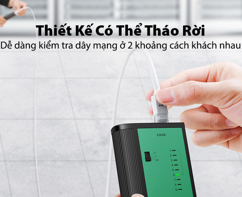 Thiết bị kiểm tra dây cáp mạng RJ45 và RJ 11 ugreen 10950