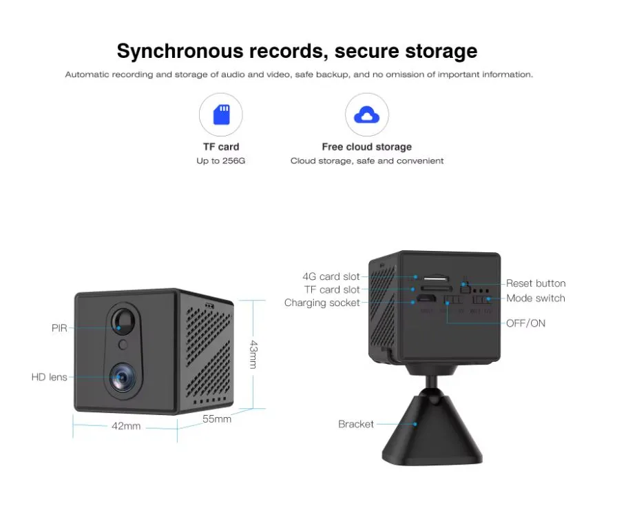 Wi-Fi Camera O-KAM PRO CB70-4G - Camera 1080P, sim 4G, có pin 2000mAh