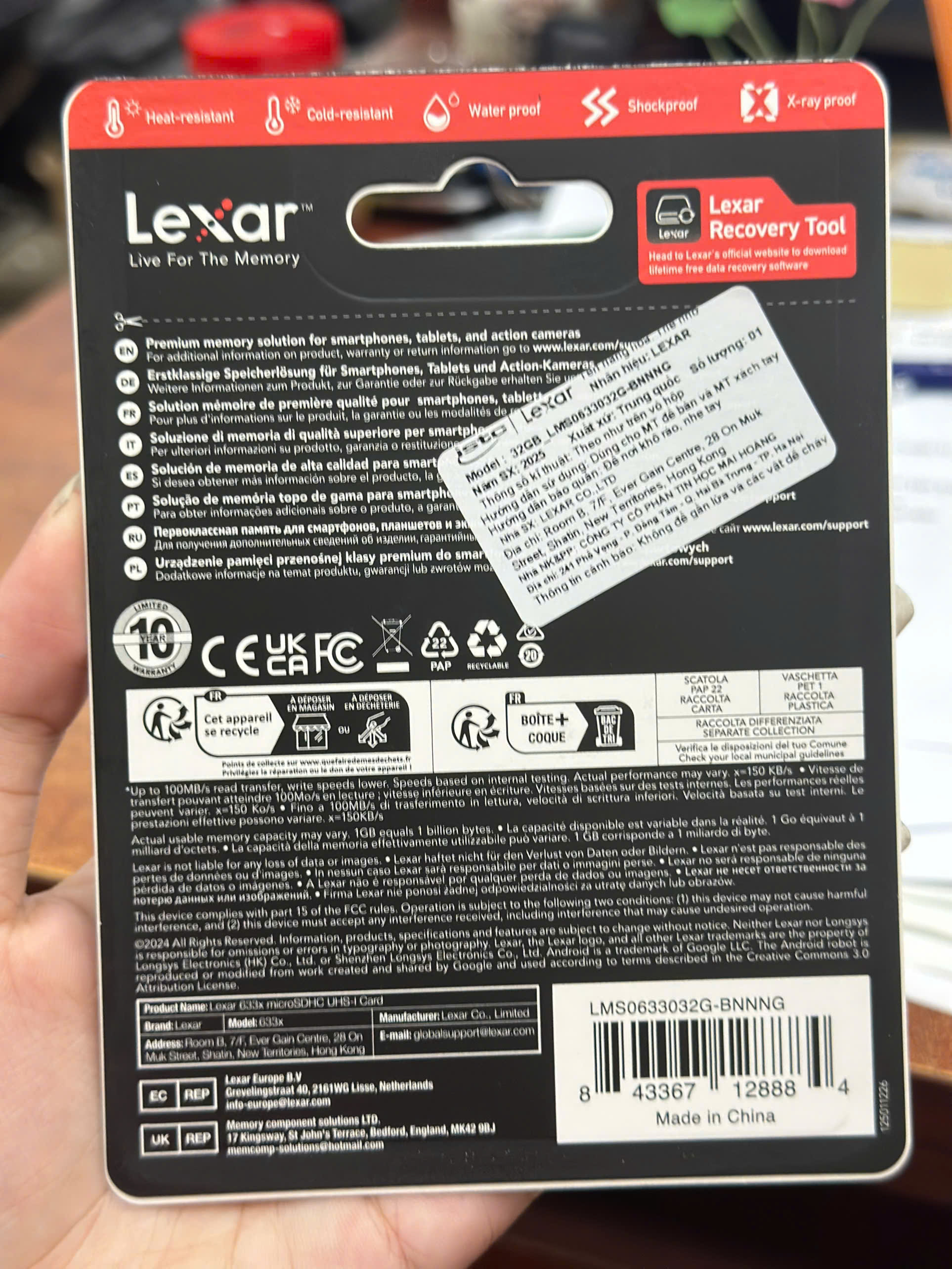 Thẻ nhớ Micro LEXAR 32GB / 64GB / 128GB / 256GB (ISTC) - Hàng chính hãng | 3 năm | Hộp 50c