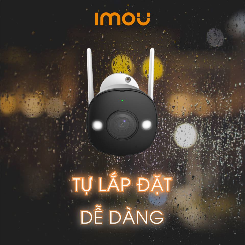 (2) IMOU F32FP 2K 3MP | F52FP 3K 5MP - Camera Wifi 3MP ngoài trời | Ban đêm có màu | Chống nước IP67