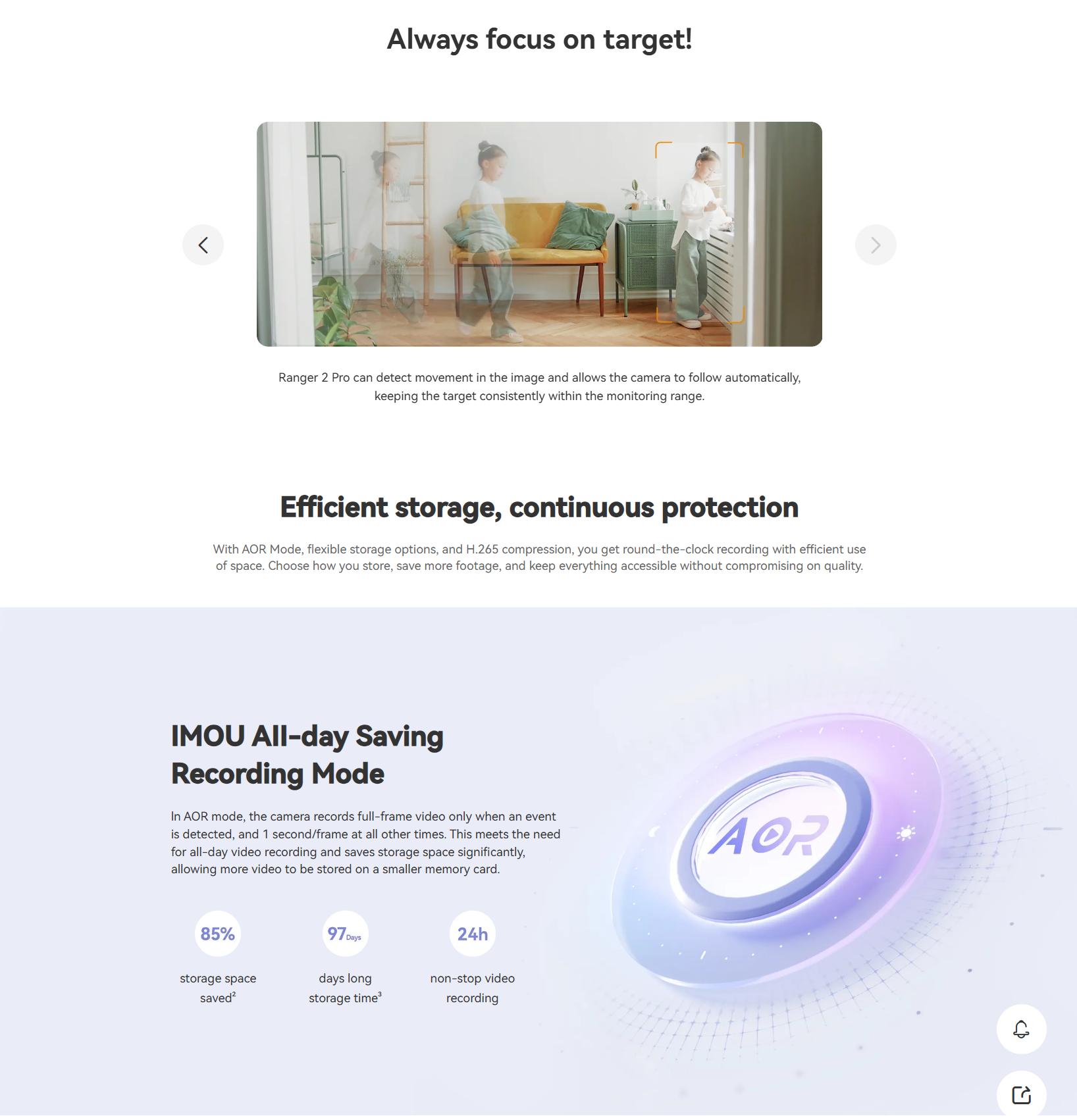 IMOU A32 PRO 3MP (RANGER 2 PRO 2K với: Wifi 6 - 5Ghz | Full Color | AOR | H.265 | 512GB | Góc rộng hơn | Loa to hơn | Nhận diện Human tốt hơn | KLT: 350g)