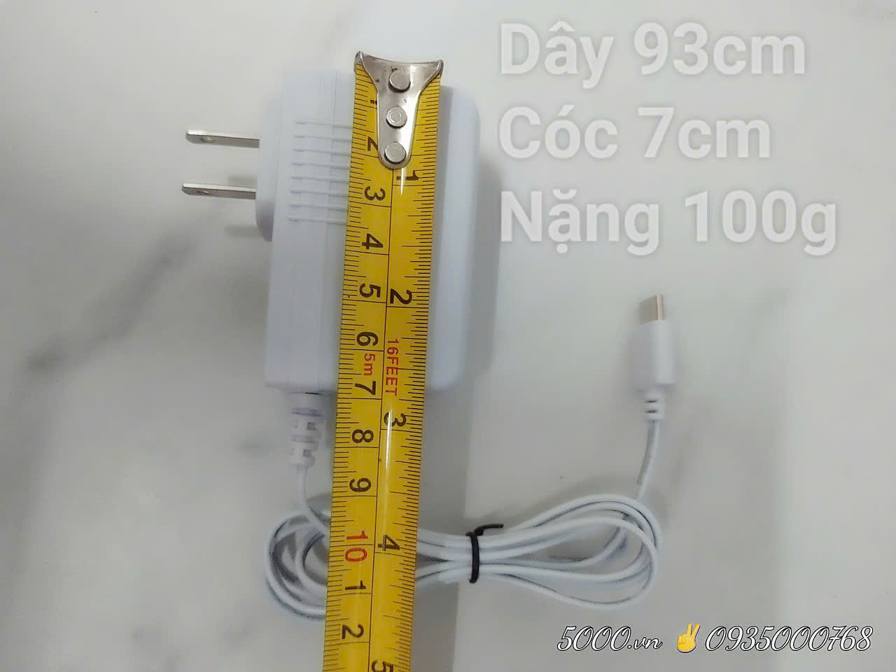 Nguồn 5V2A Type-C  (100 gram | Dài 100cm | Hộp 100c | Bảo hành 3 tháng 1 đổi 1 tức thì)