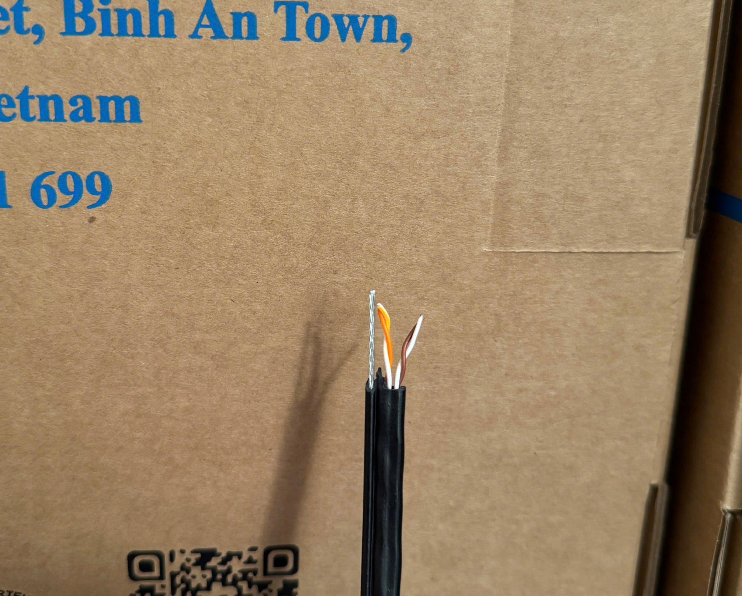 Dây 4 Lõi + Cường Lực ngoài trời - DÂY DROPWIRE CAMERA 2x(2x0.4)Cu + (7x0.33)St-PVC