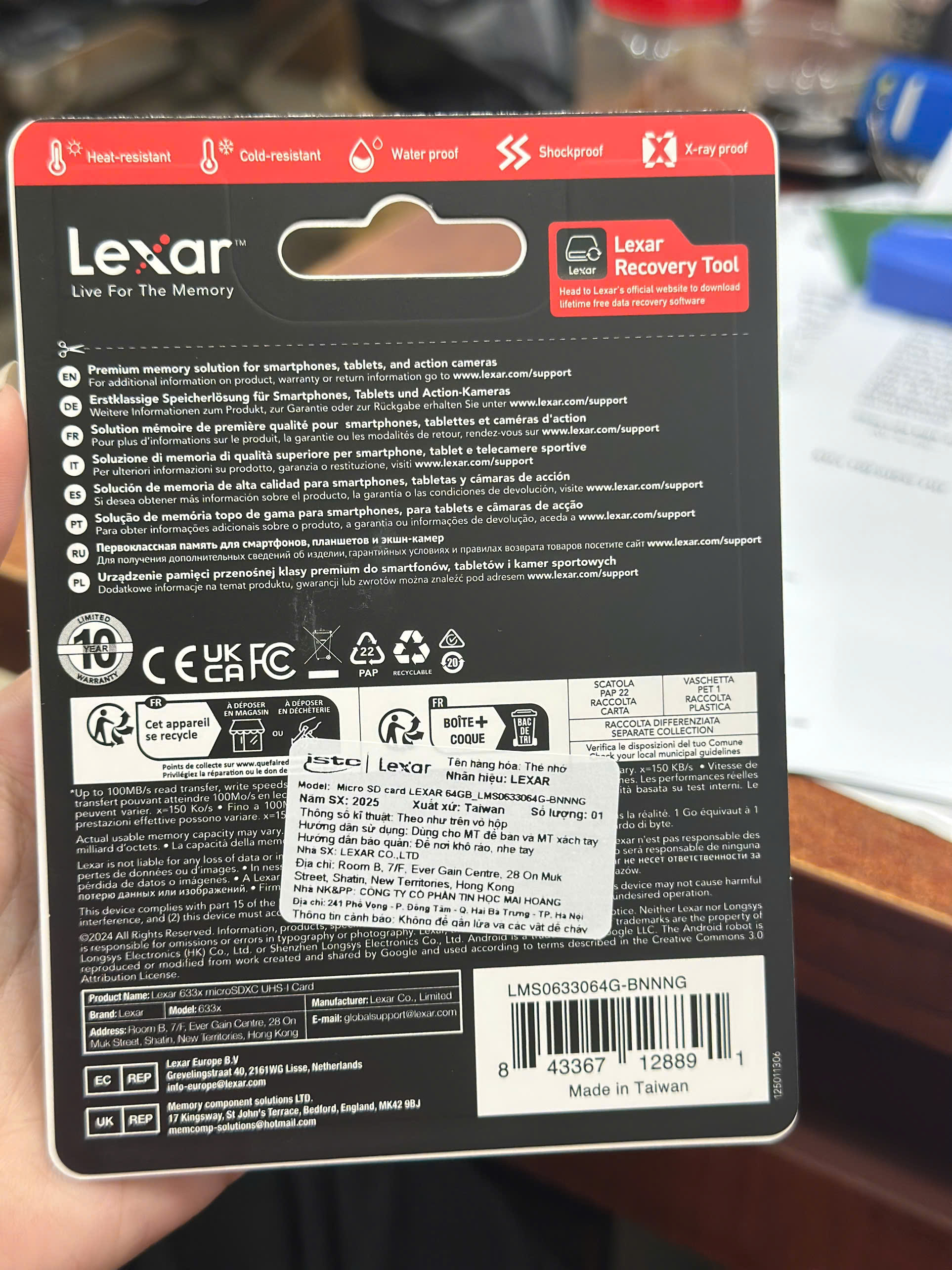 Thẻ nhớ Micro LEXAR 32GB / 64GB / 128GB / 256GB (ISTC) - Hàng chính hãng | 3 năm | Hộp 50c