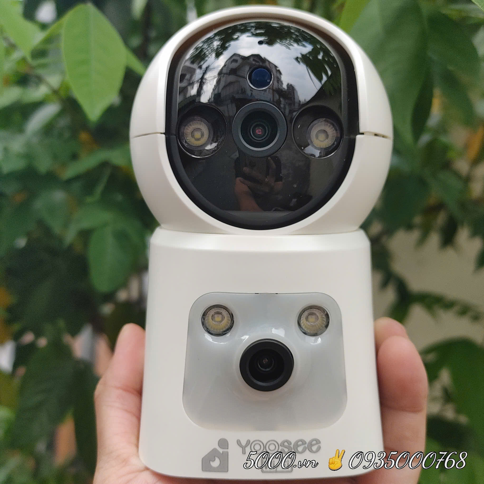 Camera Wi-Fi 2 mắt YOO.SEE QE10, Lens 3.6mm | Thùng 30 Hộp đỏ | Điện áp 5V<2.0A, cổng Type-C | Thẻ 128GB , chuẩn nén H.265