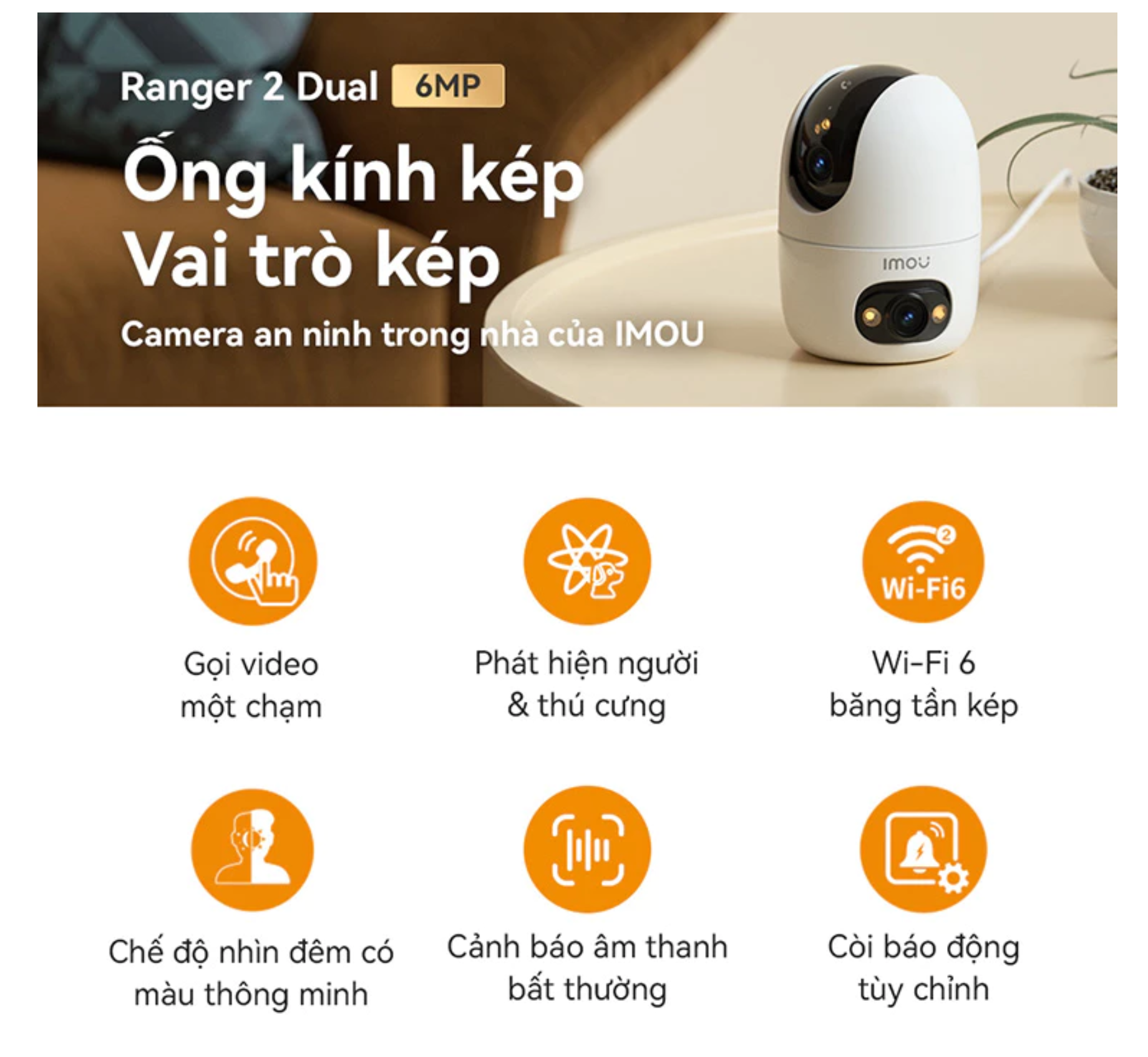 IMOU RANGER 2 DUAL 6MP / 8MP / 10MP - Double the security power (Bảo mật 2 lớp)