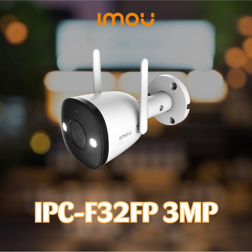 (2) IMOU F32FP 2K 3MP | F52FP 3K 5MP - Camera Wifi 3MP ngoài trời | Ban đêm có màu | Chống nước IP67