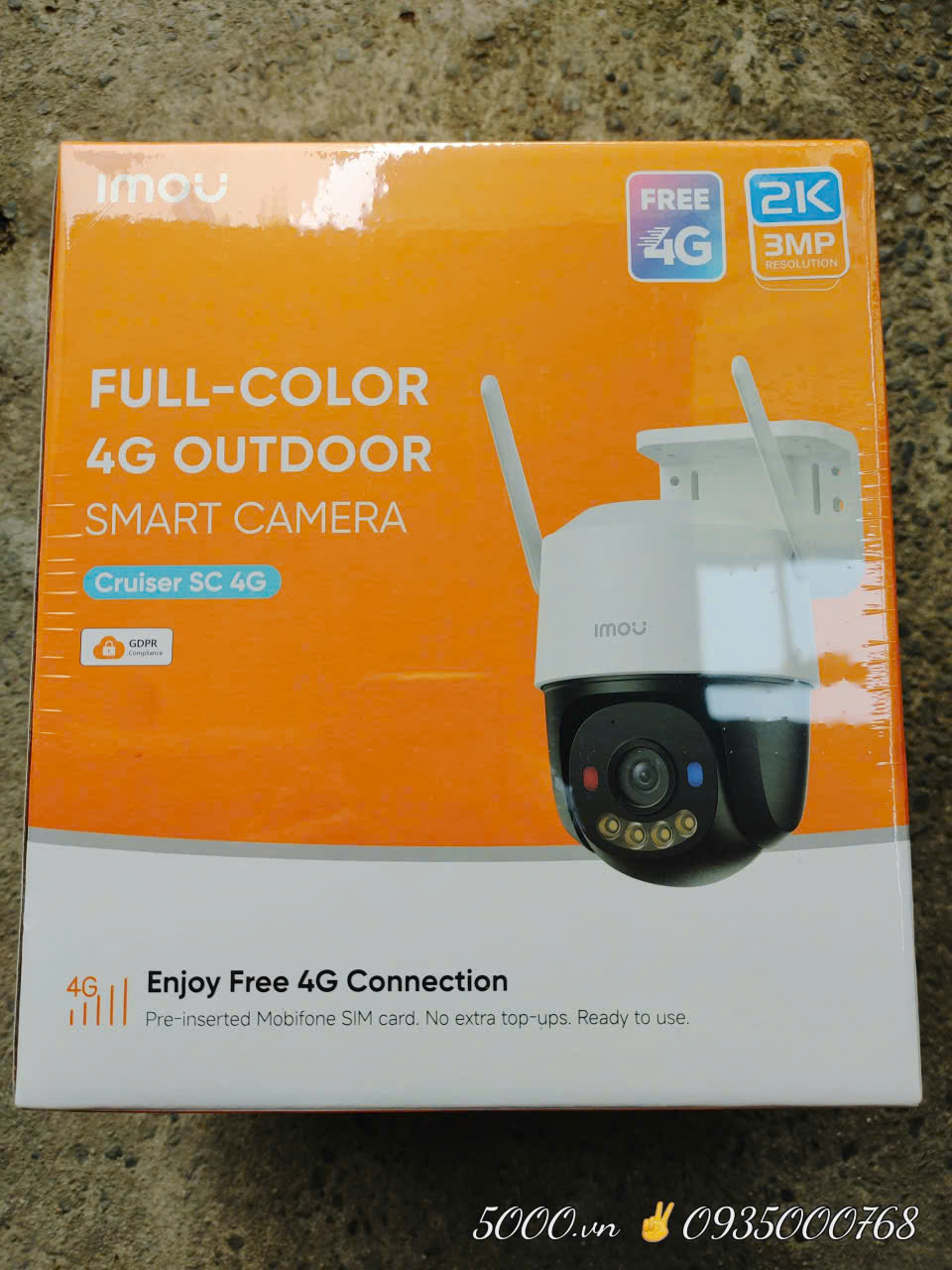 Free 4G Camera IMOU K7F - X 3MP | 5MP , miễn phí 4G Mobiphone trọn đời (Không cần Wi-Fi đúng theo nghĩa đen, Miễn phí 4G trọn đời)