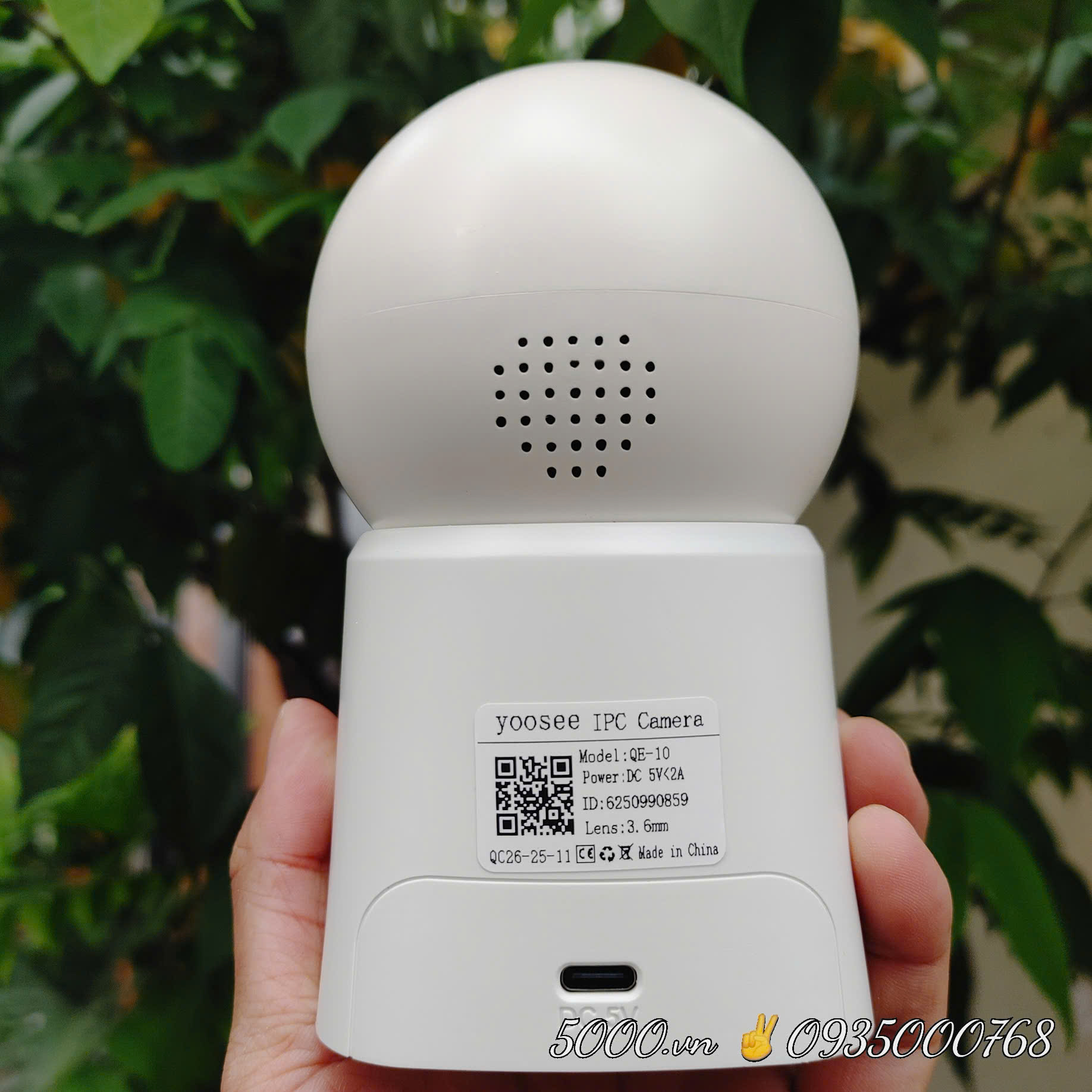 Camera Wi-Fi 2 mắt YOO.SEE QE10, Lens 3.6mm | Thùng 30 Hộp đỏ | Điện áp 5V<2.0A, cổng Type-C | Thẻ 128GB , chuẩn nén H.265