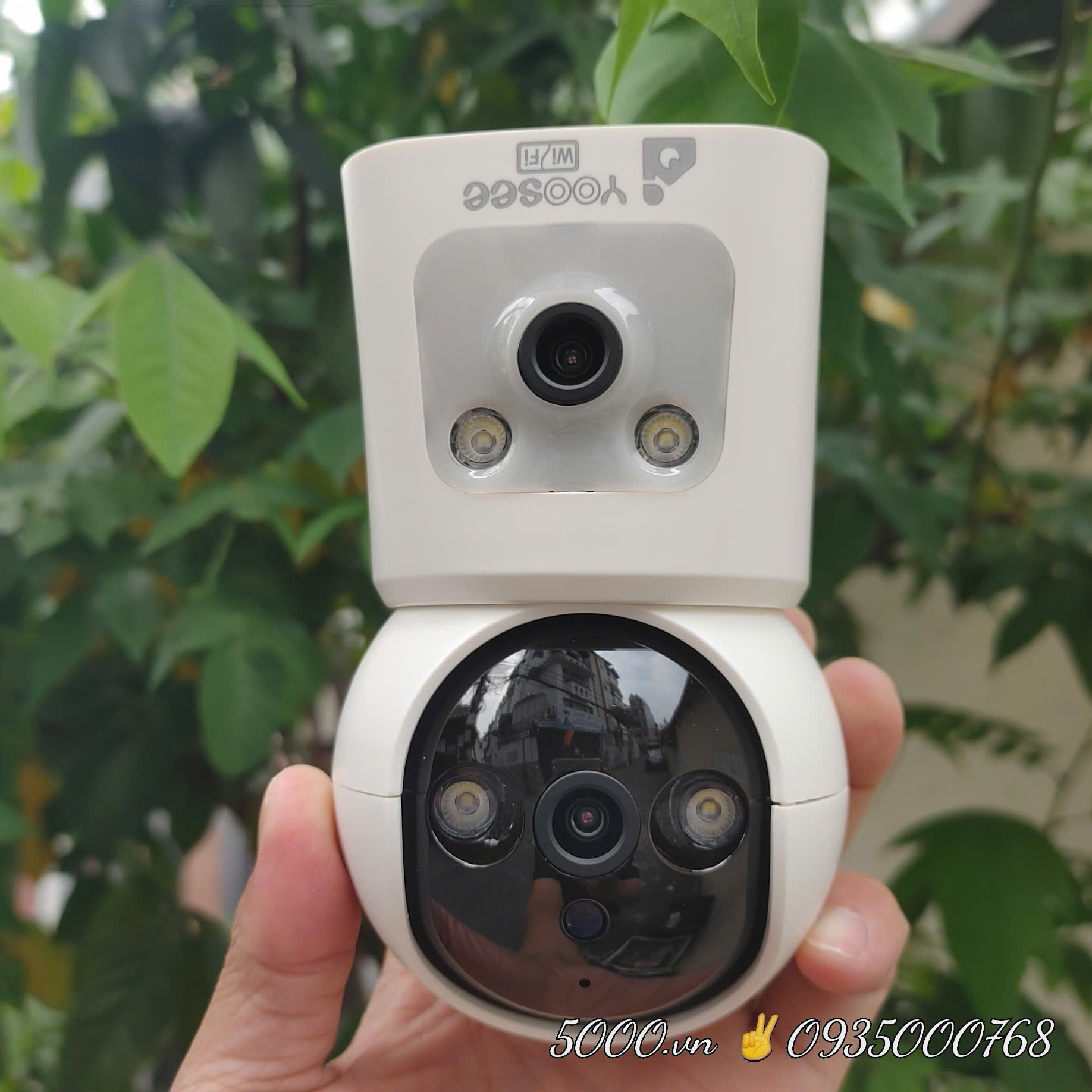 Camera Wi-Fi 2 mắt YOO.SEE QE10, Lens 3.6mm | Thùng 30 Hộp đỏ | Điện áp 5V<2.0A, cổng Type-C | Thẻ 128GB , chuẩn nén H.265