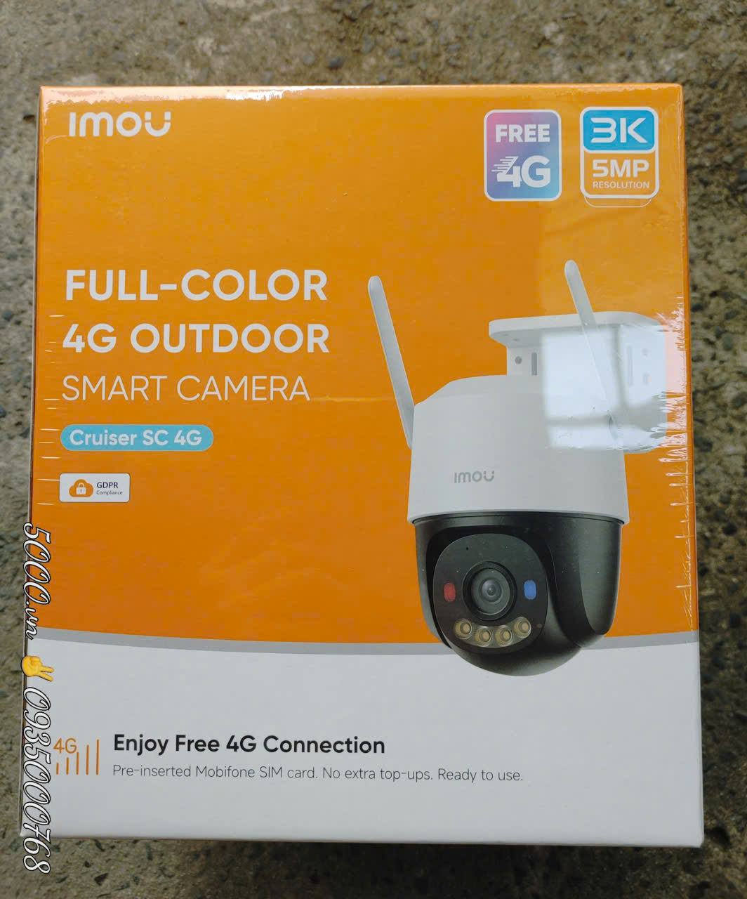 Free 4G Camera IMOU K7F - X 3MP | 5MP , miễn phí 4G Mobiphone trọn đời (Không cần Wi-Fi đúng theo nghĩa đen, Miễn phí 4G trọn đời)