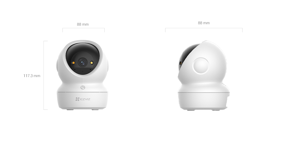 EZVIZ H6C G1 4K 8MP - Camera Wi-Fi "Anh Hói" với góc dọc tới 85 độ, Chạm để gọi điện, Đàm thoại 2 chiều, Ghi hình màu ban đêm, đặc biệt có True-WDR