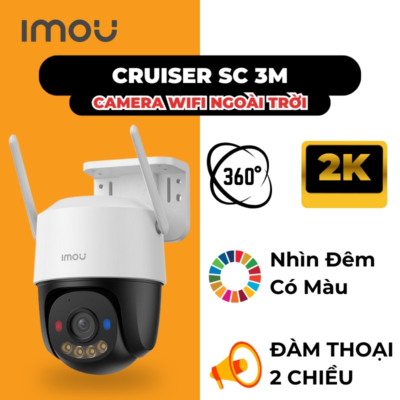 IMOU K7FP 3MP 2K - Camera Wi-Fi Cruiser SC | Outdoor | FullColor | Sóng Wifi mạnh hơn S31FEP