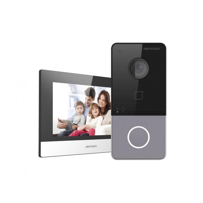 Bộ gọi cửa có hình HIKVISION (Gồm 1 màn hình  + 1 nút chuông + 2 Nguồn)