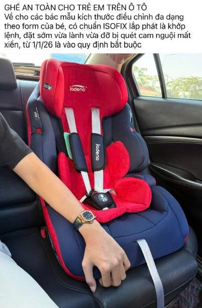 GHẾ AN TOÀN CHO TRẺ EM TRÊN Ô TÔ - Chuẩn ISOFIX | Quy định bắt buộc từ 1.1.2026