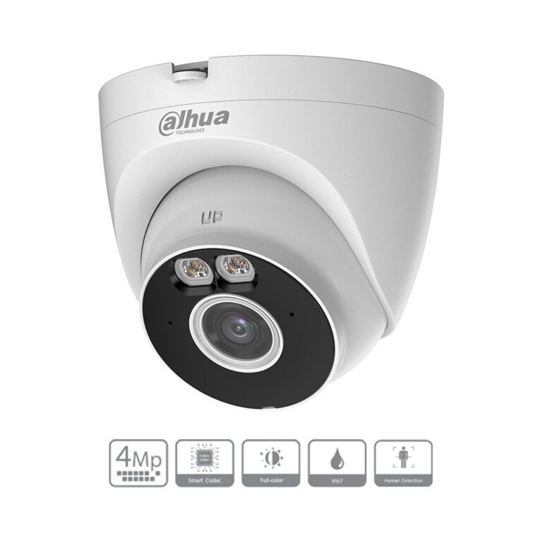 Camera Wi-Fi 4MP DAHUA T4A Dome Turret A1 Smart Dual Light DH-F4C-LED