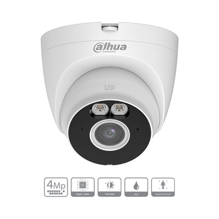 Camera Wi-Fi 4MP DAHUA T4A Dome Turret A1 Smart Dual Light DH-F4C-LED