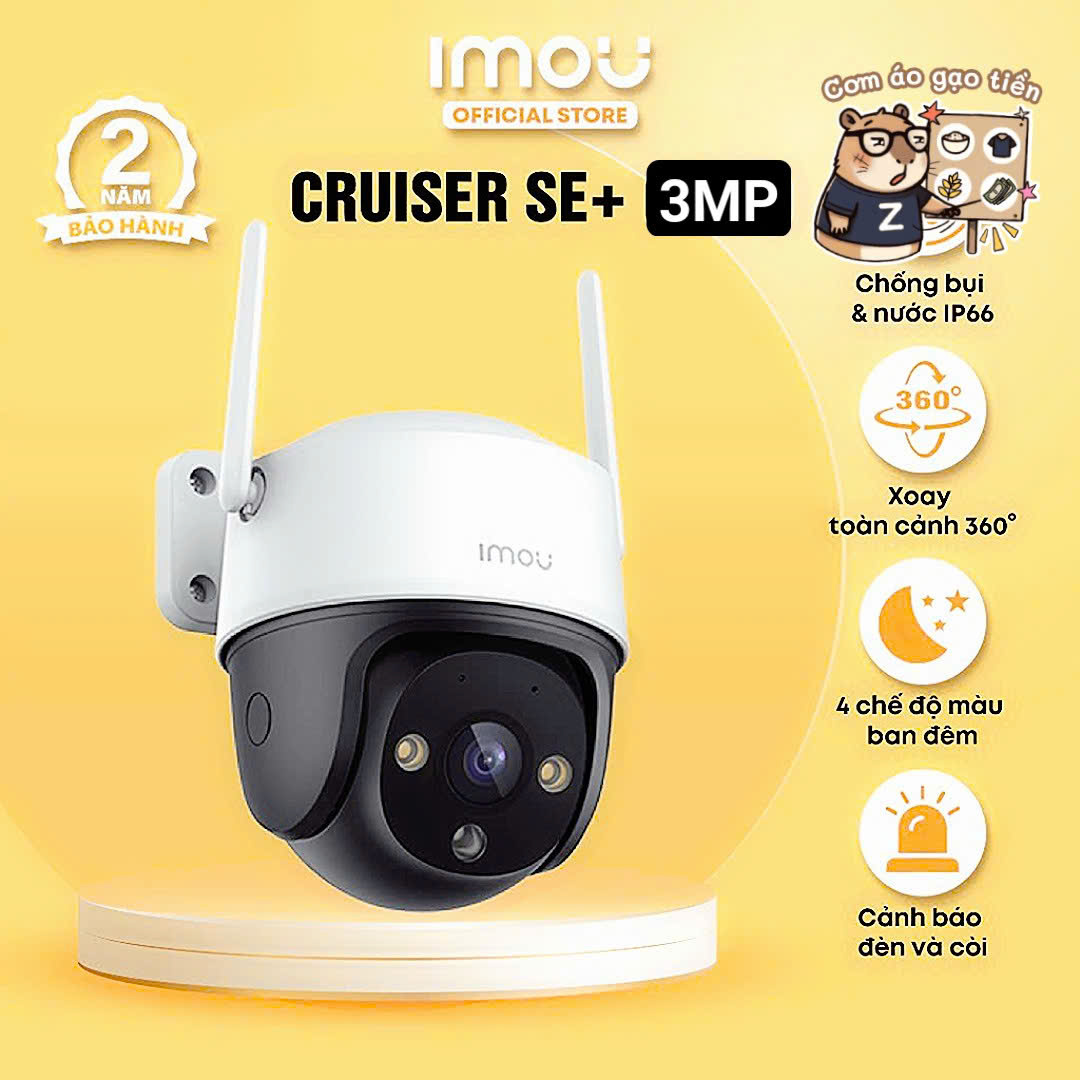 Camera Wi-Fi 3MP IMOU Cruiser SE+ 2K  | IPC-S31FEP | Đàm thoại 2 chiều | Thùng 8 cái | Qui cách đóng gói 1c: 20x16x16cm