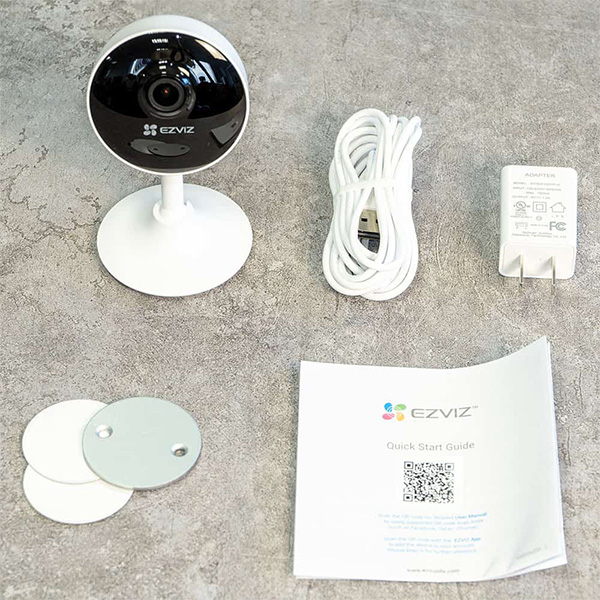 **EZVIZ C1C tròn, camera siêu nhỏ, đế nam châm, Type-C, nhận thẻ 512G, Đàm thoại, góc rộng 108 độ, thùng 36C)