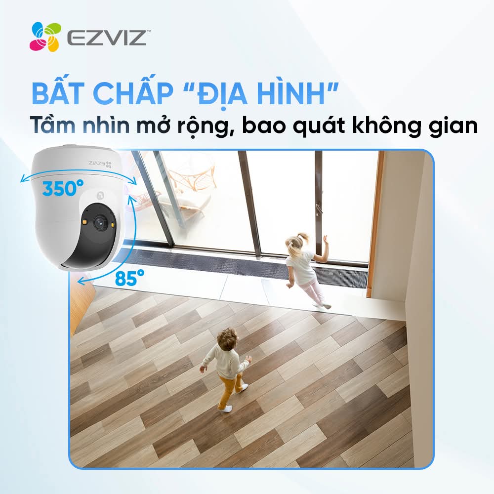 EZVIZ H6C G1 4K 8MP - Camera Wi-Fi "Anh Hói" với góc dọc tới 85 độ, Chạm để gọi điện, Đàm thoại 2 chiều, Ghi hình màu ban đêm, đặc biệt có True-WDR