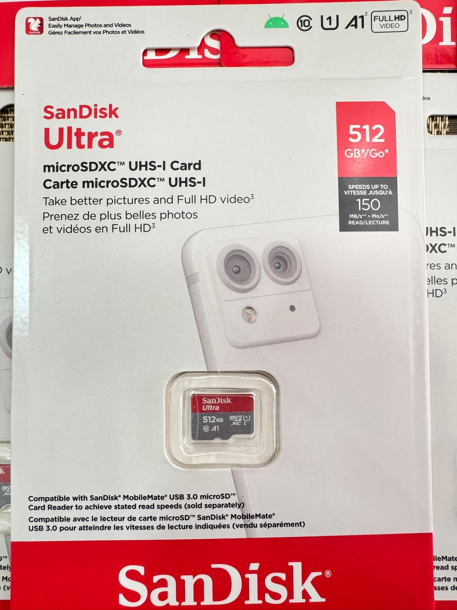 Thẻ nhớ SANDISK 512GB Chính Hãng ✌ Lifetime | Hộp 100c | Tương thích rất tốt với Camera Wifi kén thẻ nhất!