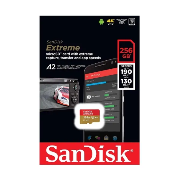 (3) Thẻ nhớ Flycam SanDisk Extreme 256GB tốc độ 190MB/s - Hàng chính hãng | Lifetime