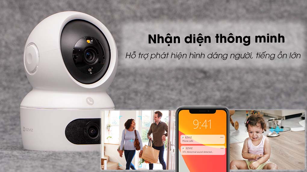 EZVIZ H7C Dual 8MP Camera Wi-Fi 2 mắt 2 khung 4MP + 4MP (Chân đế thiết kế thông minh)