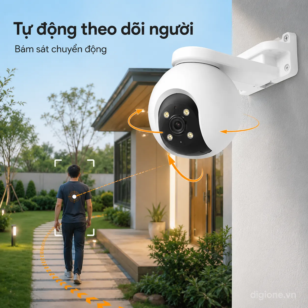 EZVIZ H8 Pro 2K (3MP, Auto-tracking khóa mục tiêu khi phát hiện người với khung hình chuẩn 2K, tốc độ 30fps )