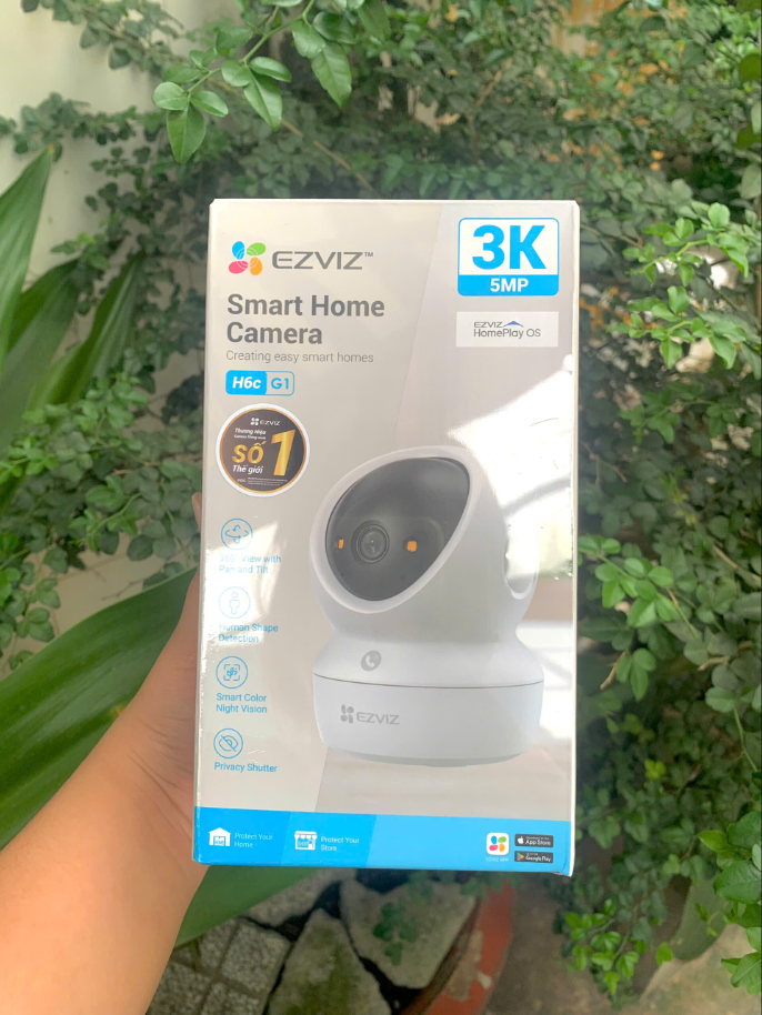 (3) EZVIZ H6C G1 2K | 3K | 4K - Góc rộng 85 độ | Có Màu | Đàm thoại | Xoay 360 | Thùng 30c ✌ Riêng mã 8MP 4K có thêm tần số 5.0Ghz