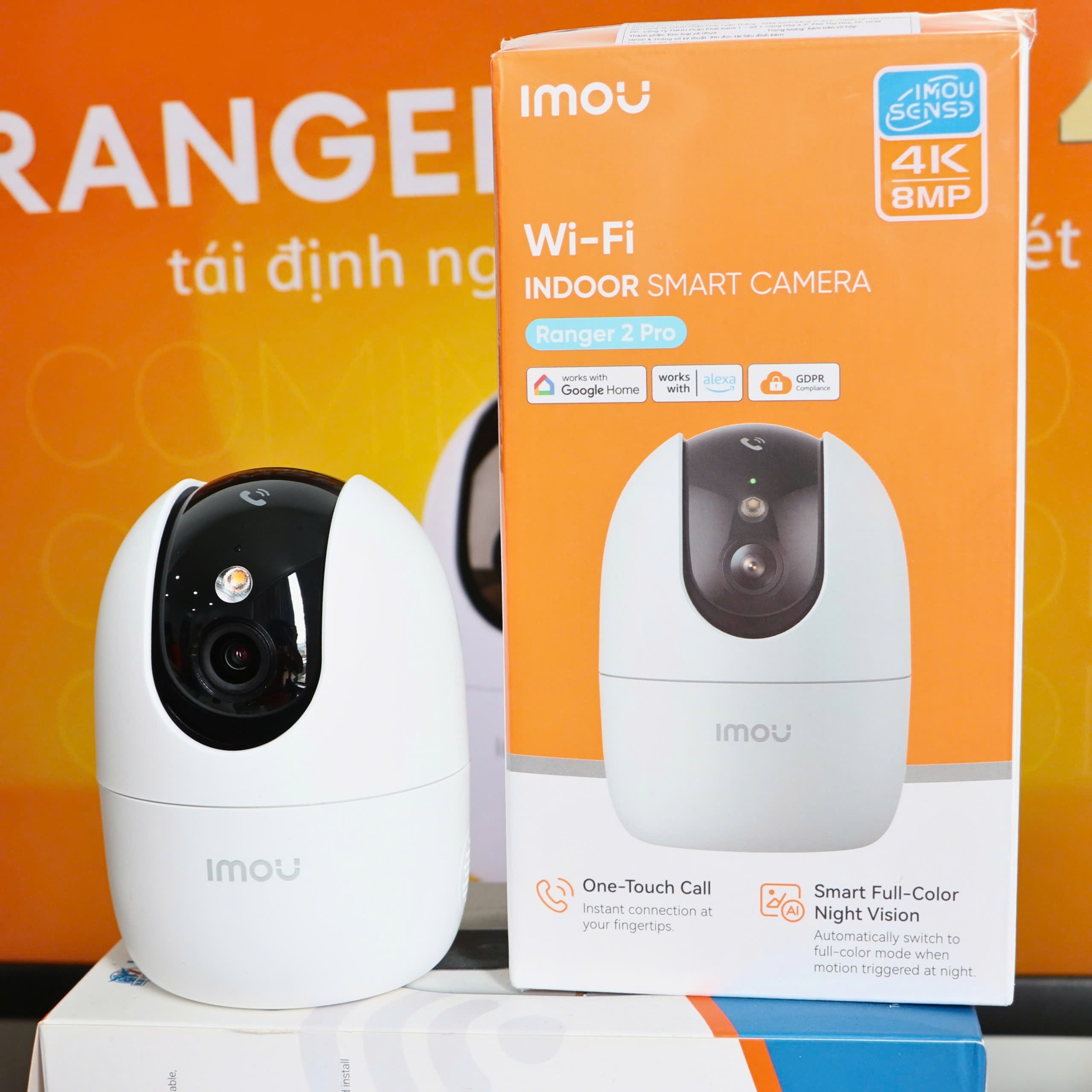 (5.0Ghz) IMOU A82 PRO 4K 8MP - Ban đêm có màu | Wifi 2 tần số | Có cổng LAN | Nén H.265 | Nhận thẻ 512GB