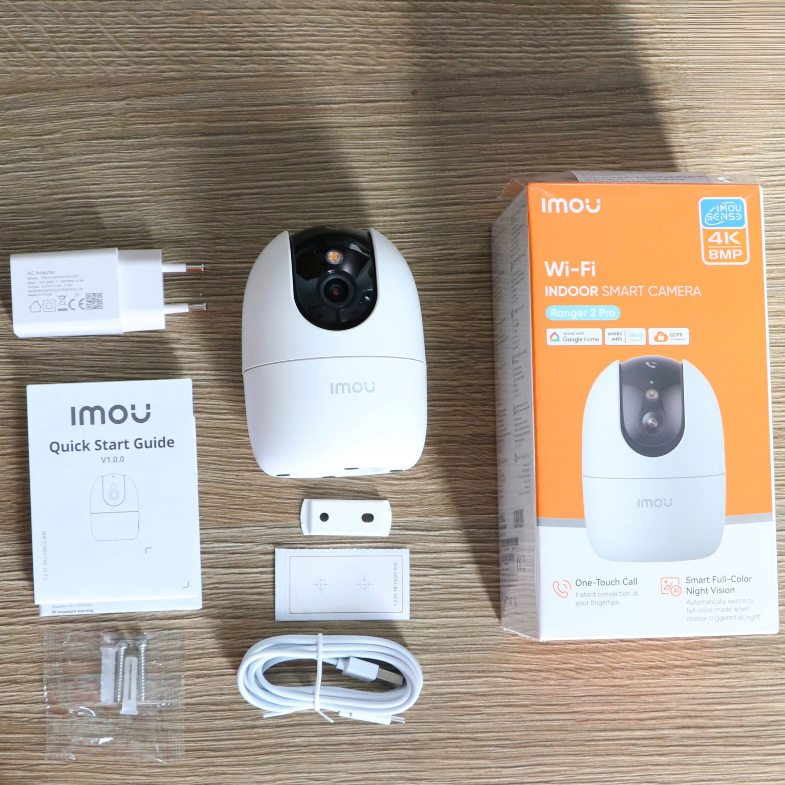 (5.0Ghz) IMOU A82 PRO 4K 8MP - Ban đêm có màu | Wifi 2 tần số | Có cổng LAN | Nén H.265 | Nhận thẻ 512GB