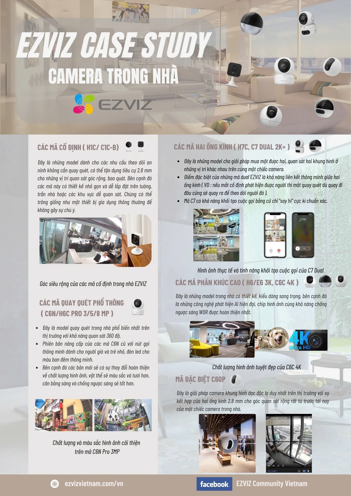 EZVIZ H6C Pro 2K - Camera Wi-Fi H6c Pro 3MP Quay Quét 360 Độ, Chạm để gọi điện, Đàm thoại 2 chiều, Ghi hình màu ban đêm, thùng 30 cái