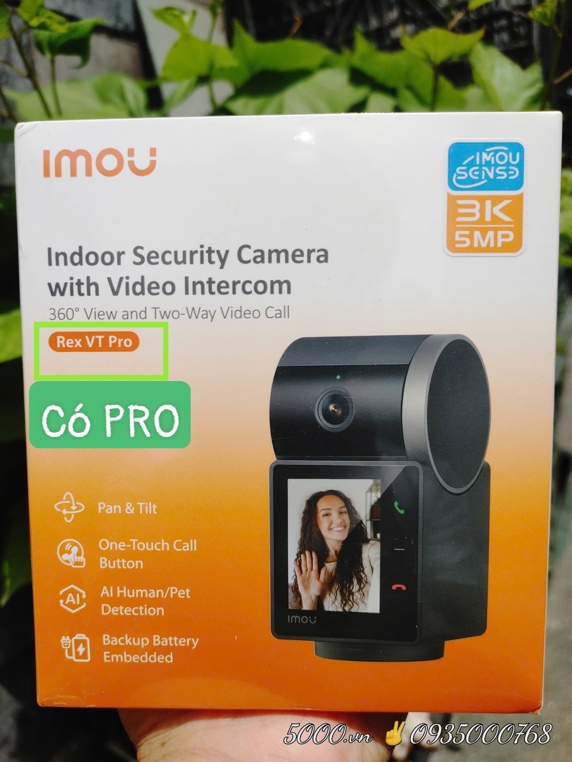 (2) IMOU REX VT 3K 5MP - Camera Wi-Fi có màn hình gọi điện như smartphone S2VP-5M