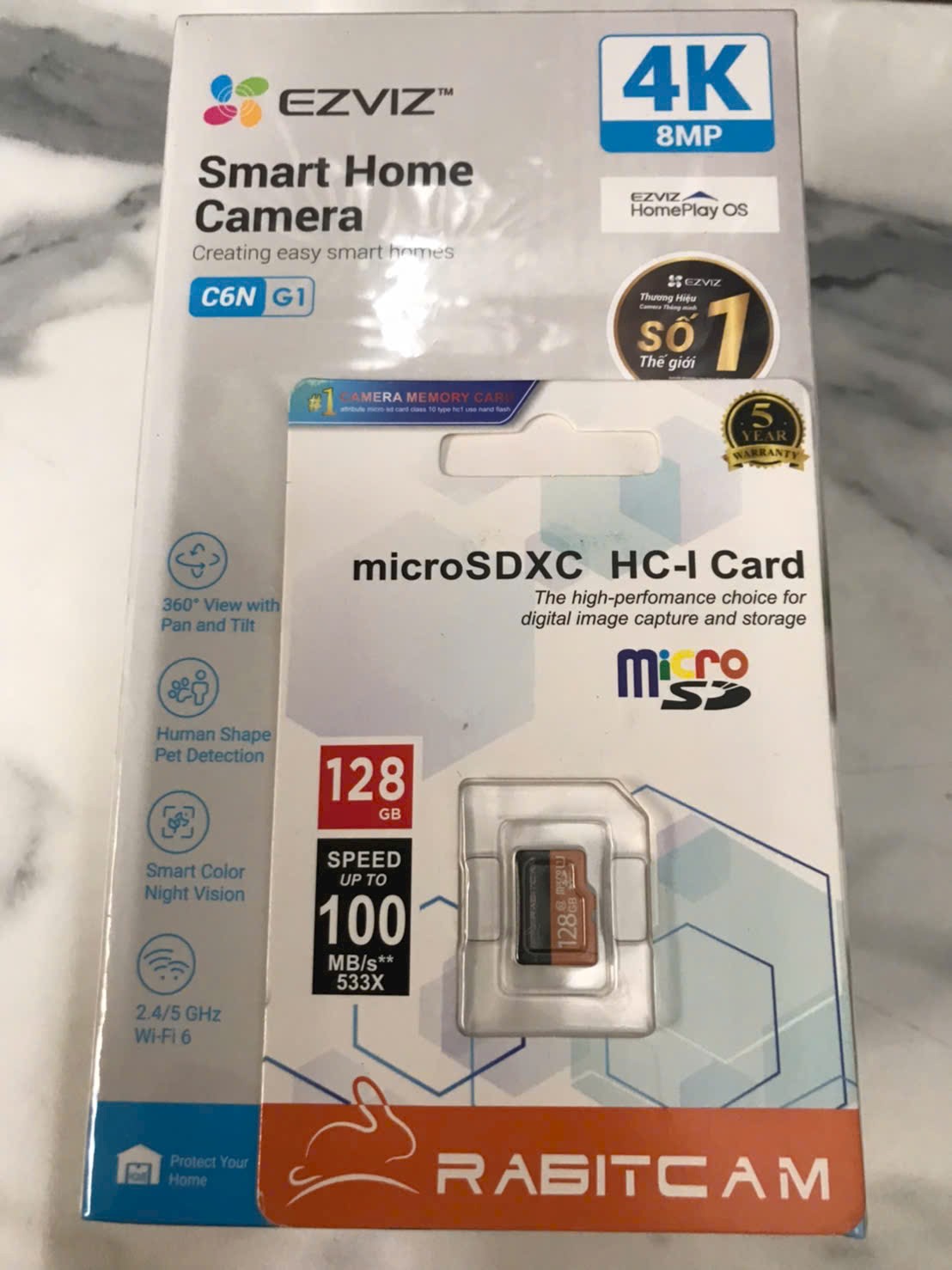 Thẻ nhớ RABIT 128GB - Hàng Chính Hãng | 5 năm | Hộp 70c