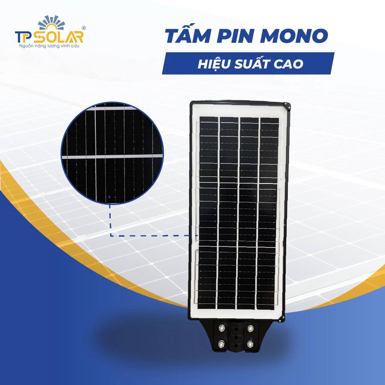 Đèn đường liền thể năng lượng mặt trời TP SOLAR TP.LT01.200W (Bảo hành 2 năm)