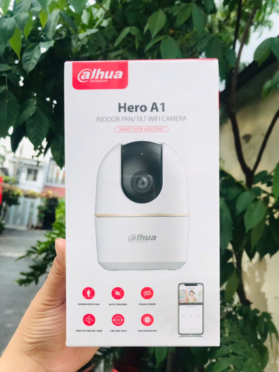 DAHUA H5AE-5MP  - Camera Wifi trong nhà | Đàm thoại | Quay quét | Tầm nhìn ban đêm | thùng 30c | App: DMSS