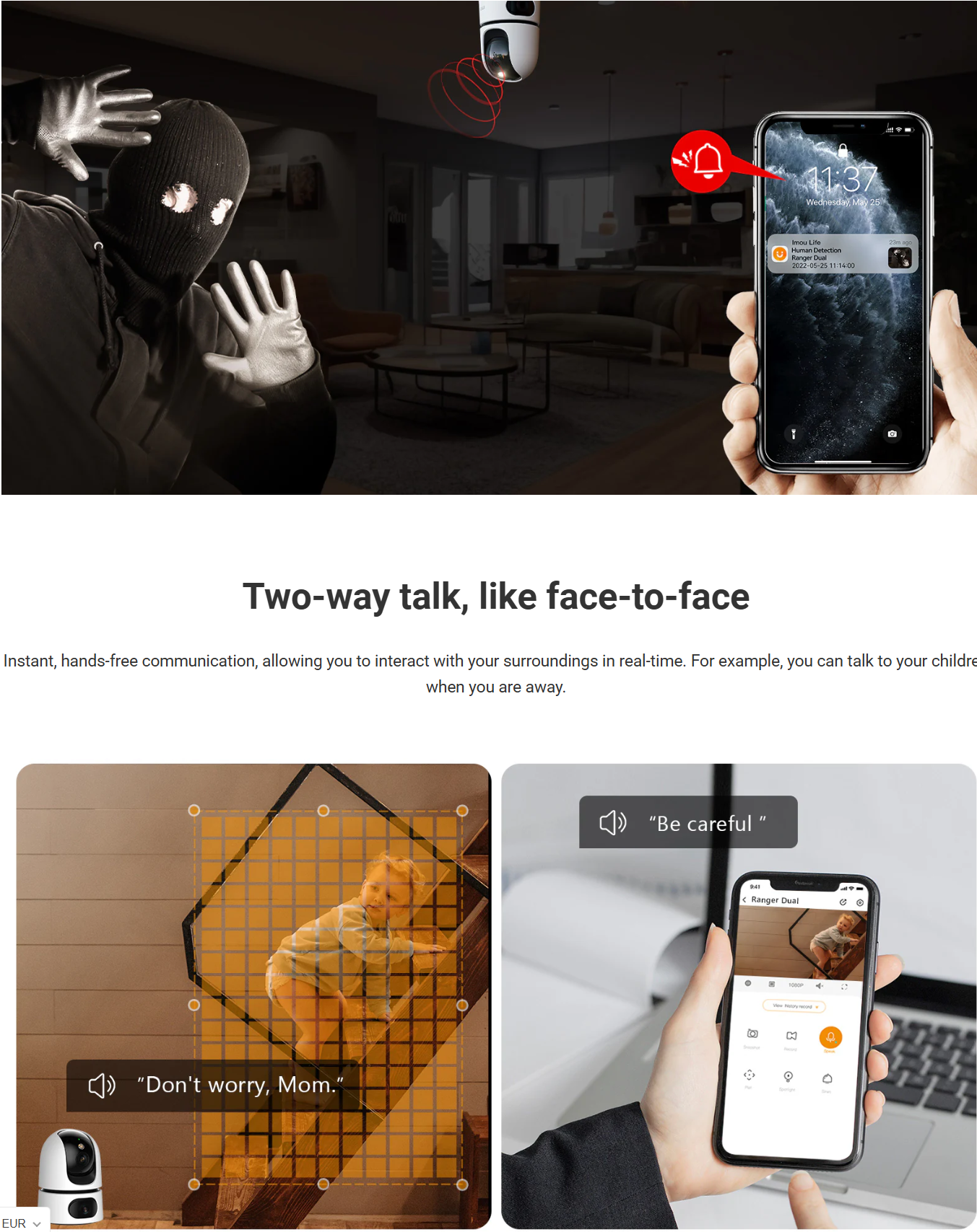 Camera Wi-Fi 10MP IMOU S2XP Dual Mix 5MP + 5MP (2 mắt 2 khung hình)