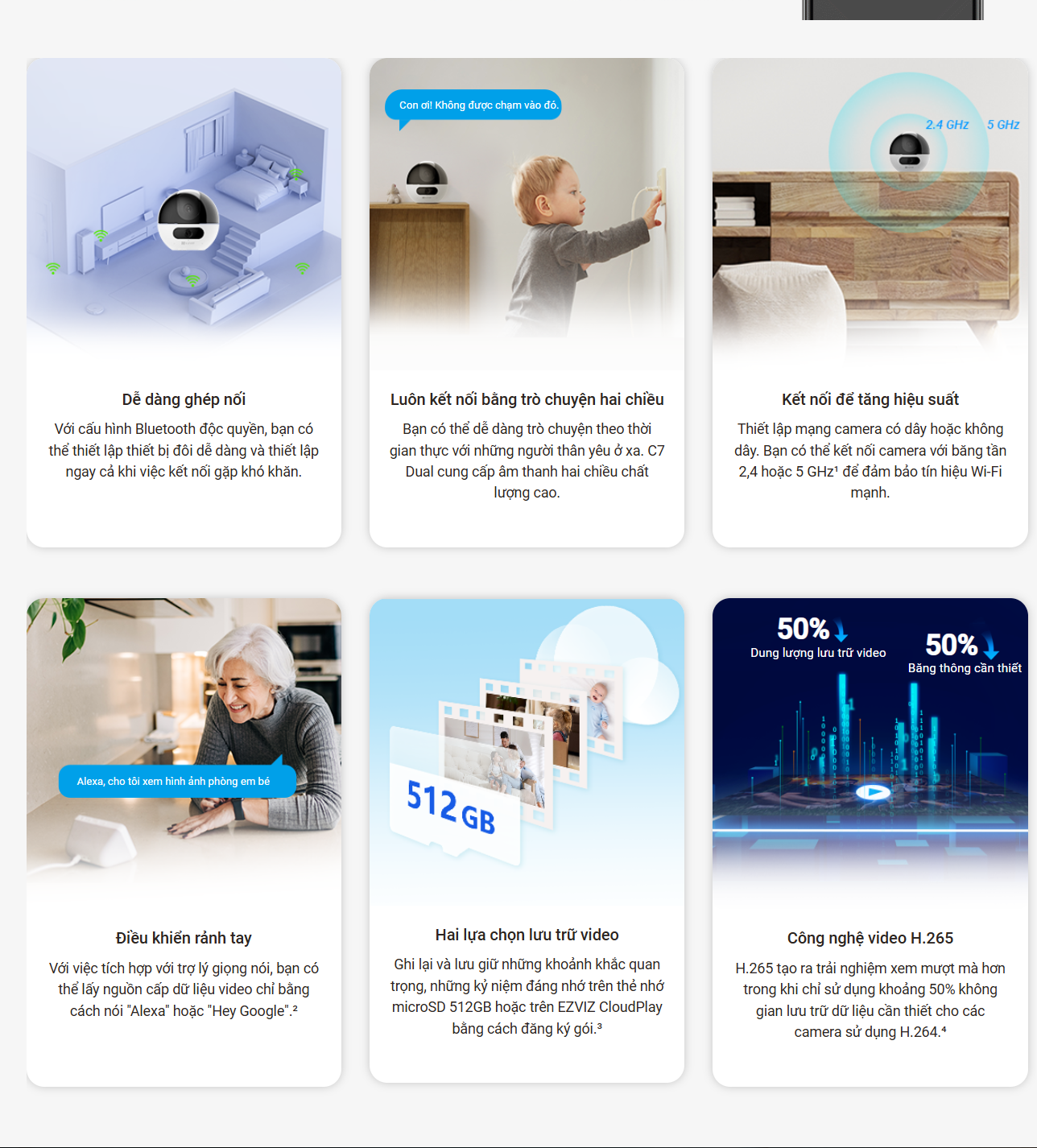 EZVIZ C7-8MP (4MP + 4MP) -  Camera Wi-Fi "Vẫy tay gọi điện", Wifi 5.0Ghz, Silent về đêm (Màu đen ngụy trang + Hồng Ngoại thay vì LED)