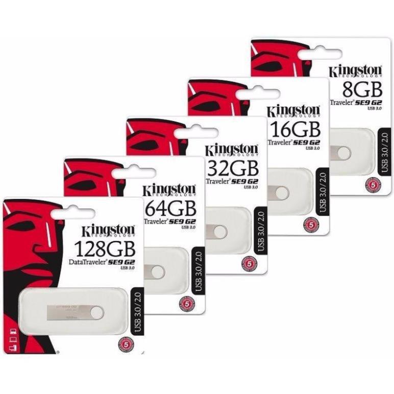 Bộ nhớ USB Kingston SE9 nhôm mini 128GB/ 64GB/ 32GB/ 16GB/ 8GB/ 4GB/ 2GB -  Hàng Công ty |do ✌5K PP | Bảo hành 2 năm - Bán theo SL30, lẻ +20k
