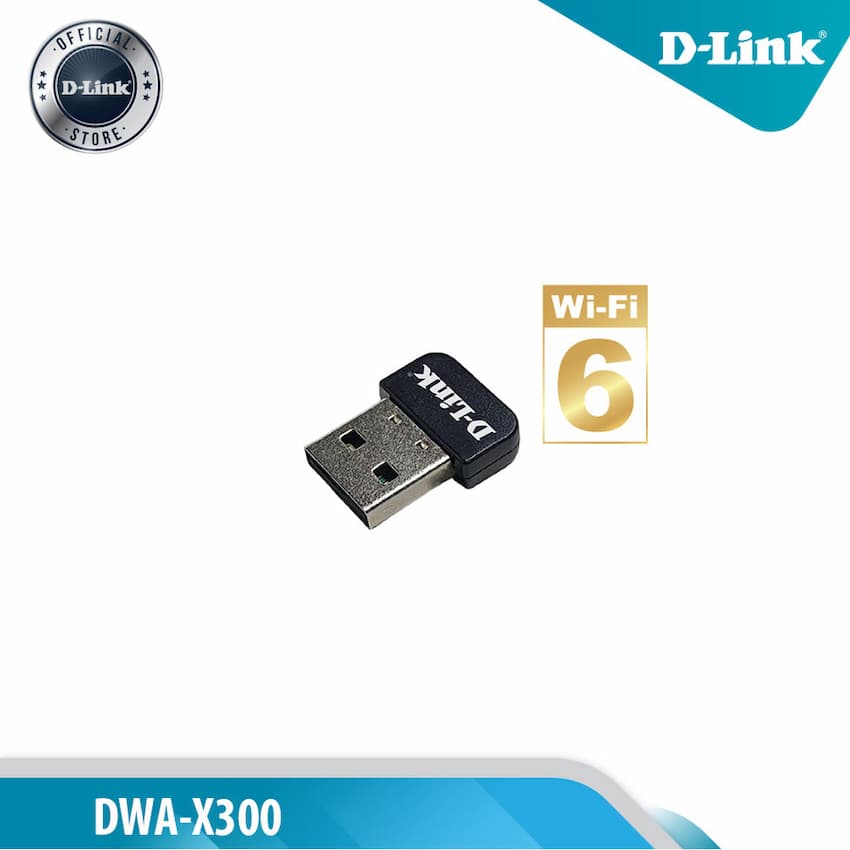 Card mạng không dây D-Link USB Wi-Fi 6 - Sử dụng được cho cả máy để bàn (PC) và Laptop (2 năm)
