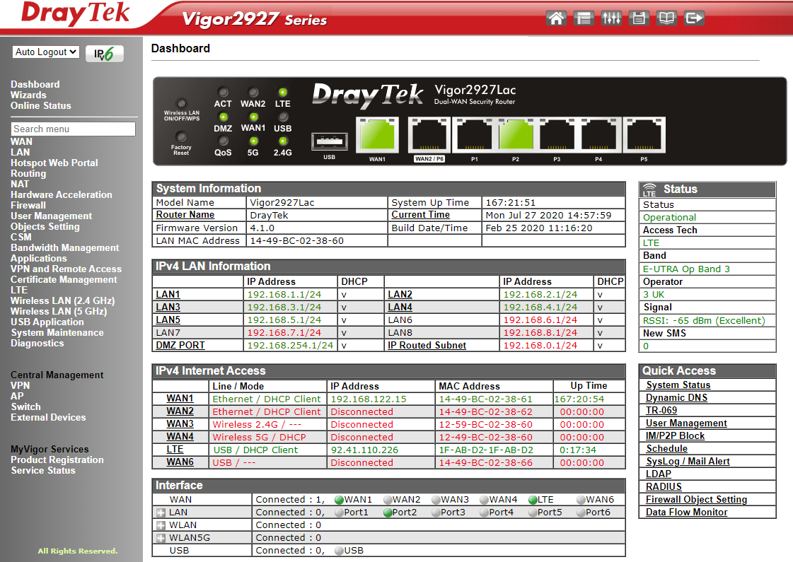 DrayTek Vigor 2927 Router  (Chưa bao gồm VAT)