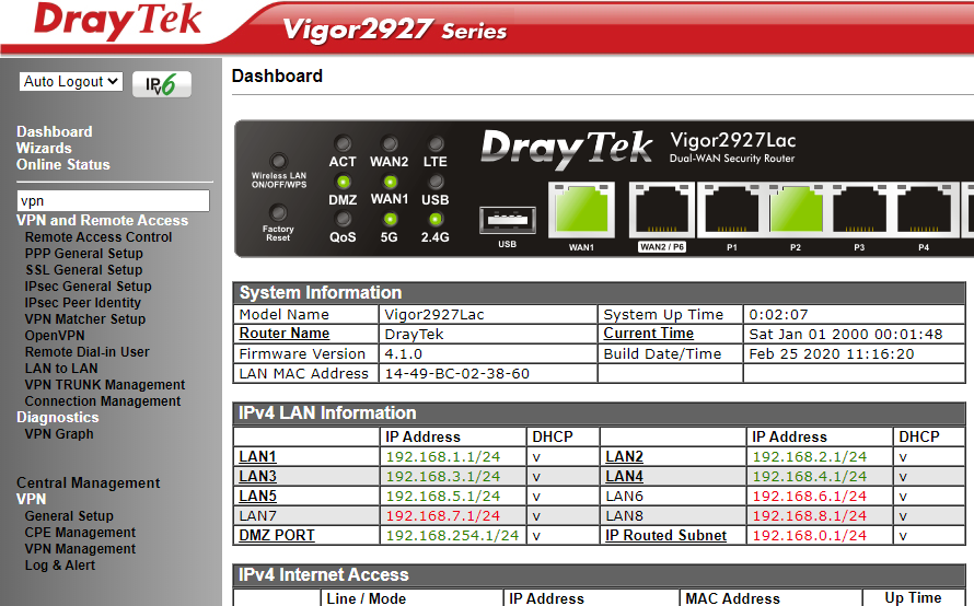 DrayTek Vigor 2927 Router  (Chưa bao gồm VAT)