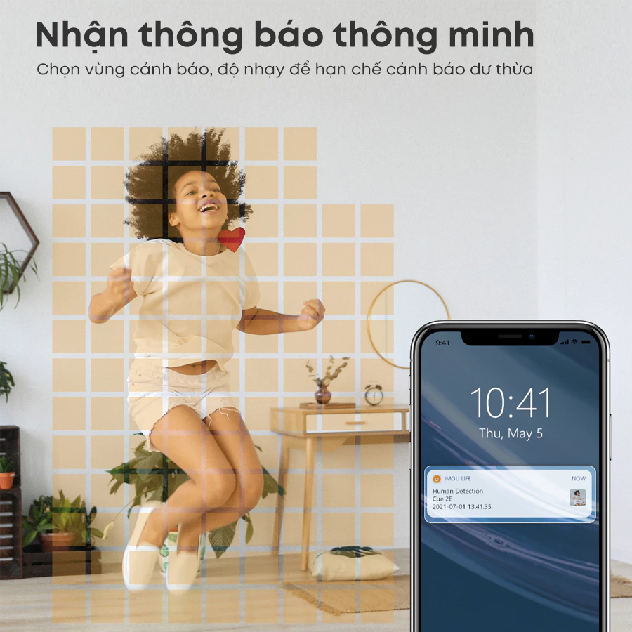 (5) Camera Wi-Fi 3MP IMOU C32SP, phong cách Cube (Đàm thoại 2 chiều | Đế nam châm hít sắt cực mạnh | nhận thẻ 512GB | Onvif | H.265)