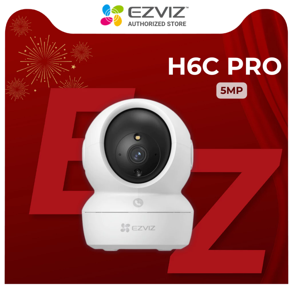 EZVIZ H6c Pro 5MP Camera WI-FI Quay Quét 360 Độ, Chạm để gọi điện, Đàm thoại 2 chiều, Ghi hình màu ban đêm, thùng 30 cái